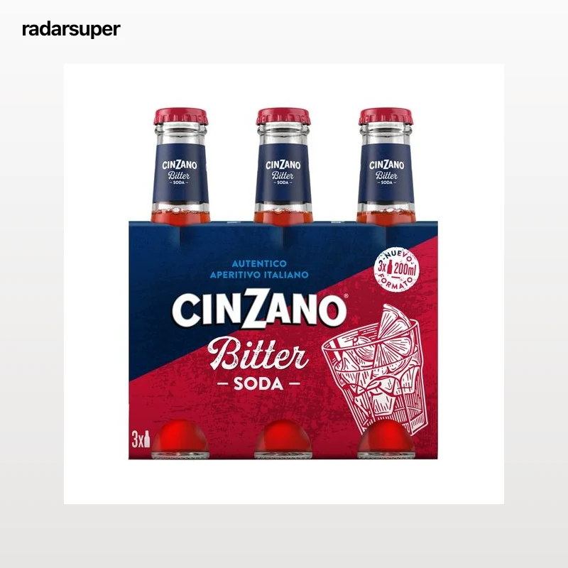CINZANO Bitter soda (típico aperitivo Italiano 3 x 20 cl.