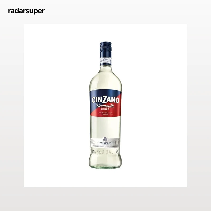 CINZANO Vermouth blanco (bianco) elaborado en Italia botella 1 l.