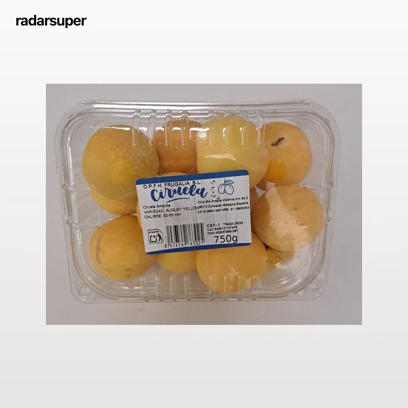 Ciruela amarilla bandeja 750g