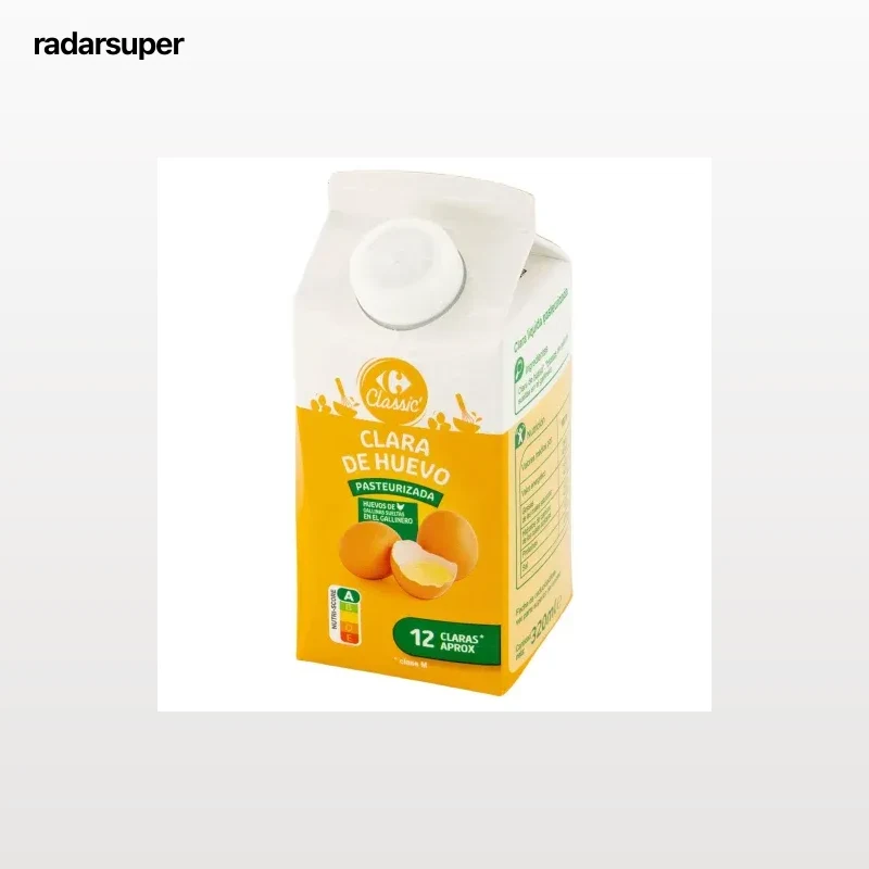 Clara de huevo pasteurizada Carrefour Classic' 320 ml.