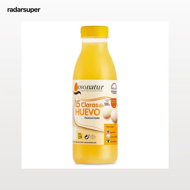 Claras de huevo pasteurizadas Ovonatur botella 500 ml