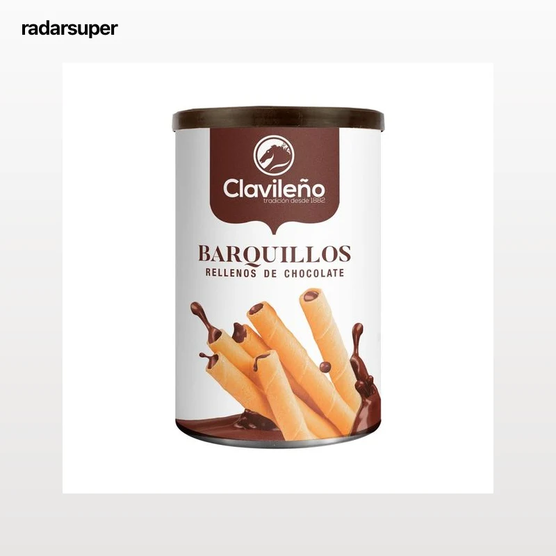CLAVILEÑO Barquillos rellenos de chocolate 200 g.