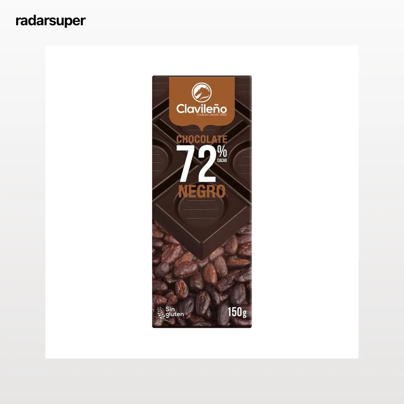 CLAVILEÑO Chocolate extrafino puro 72% cacao 150 g.