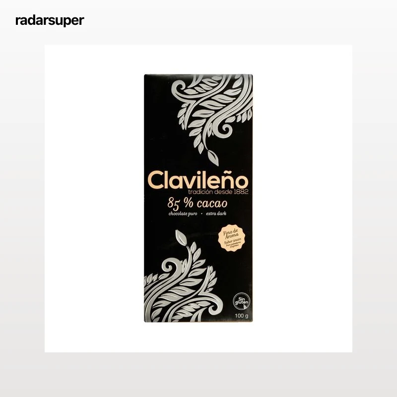 CLAVILEÑO Chocolate negro 85% 100 g.