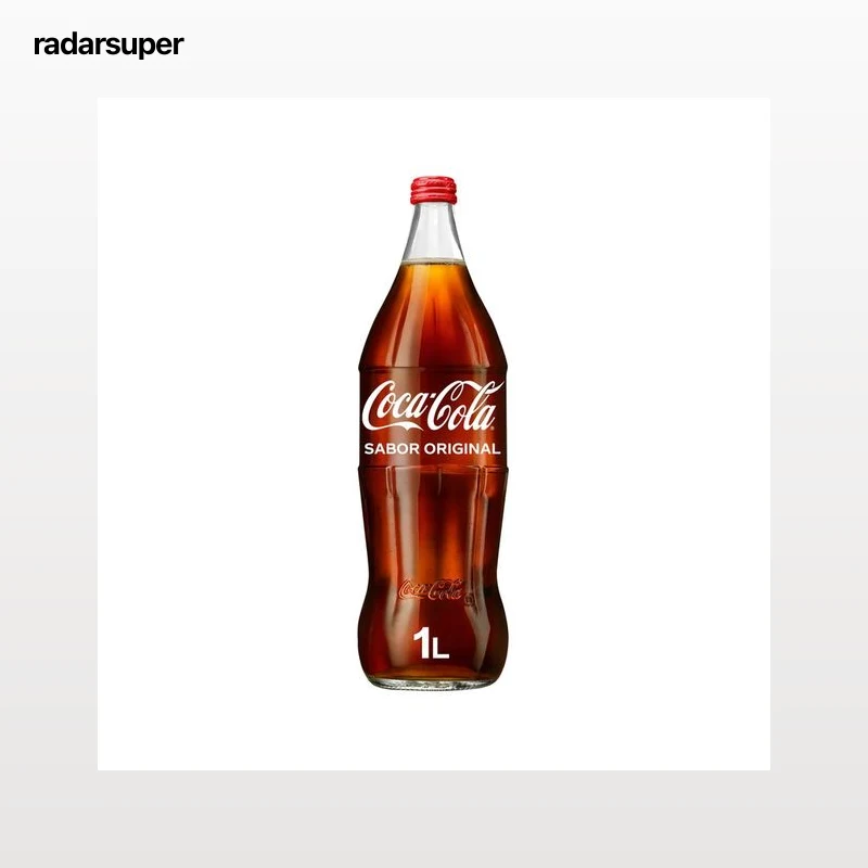 COCA COLA Refresco de cola sabor original botella vidrio 1 l.