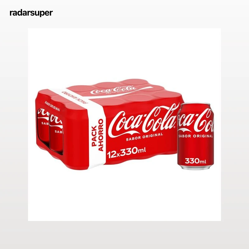 COCA COLA Refresco de cola sabor original pack 12 unds de 330ml Lata