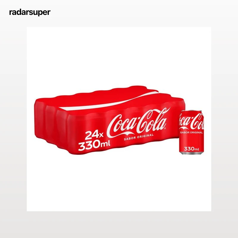 COCA COLA Refresco de cola sabor original pack 24 unds de 330ml Lata