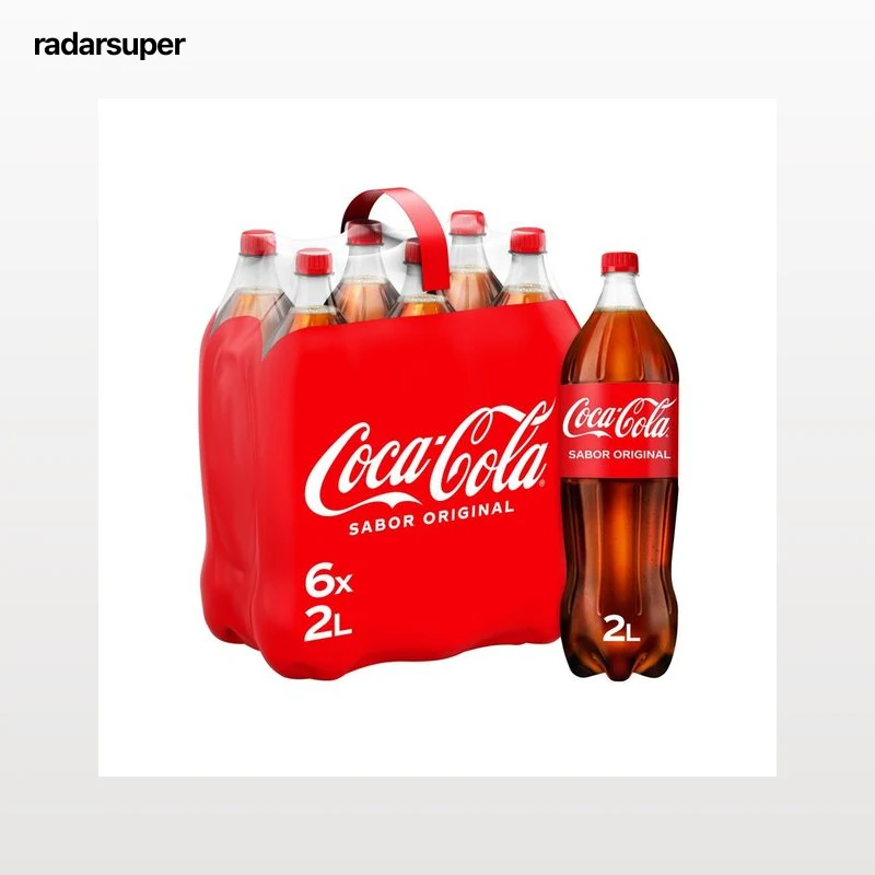 COCA COLA Refresco de cola sabor original pack de 6 unds x 2 L Botella