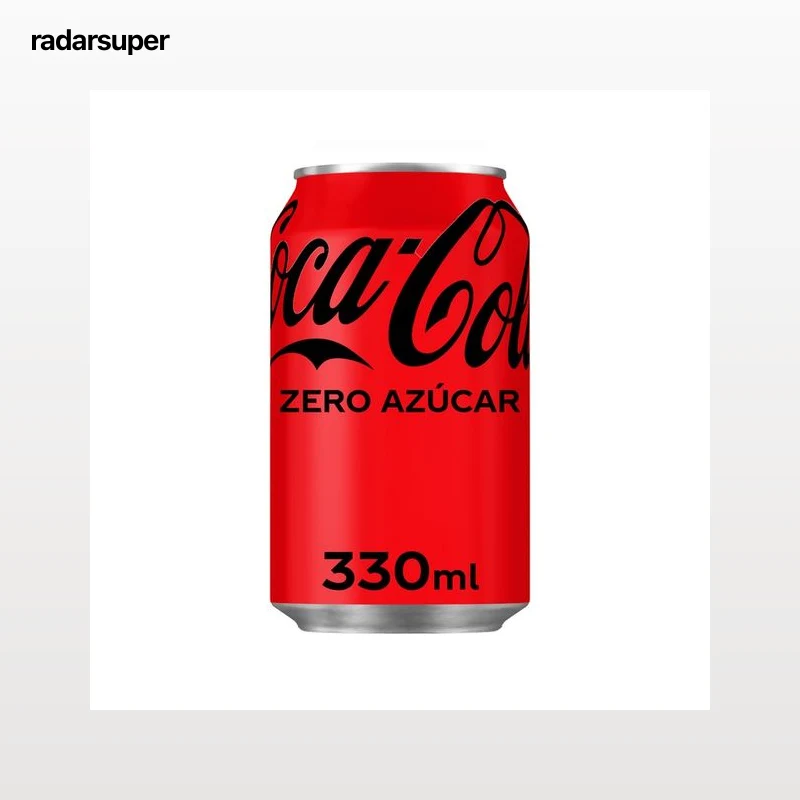 COCA COLA Refresco de cola Zero sin azúcar lata de 330 ml.