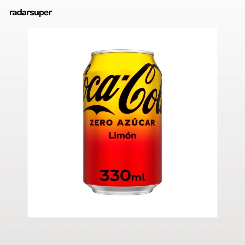 COCA COLA Zero azúcar Bebida refrescante cola con limón en lata 330ml