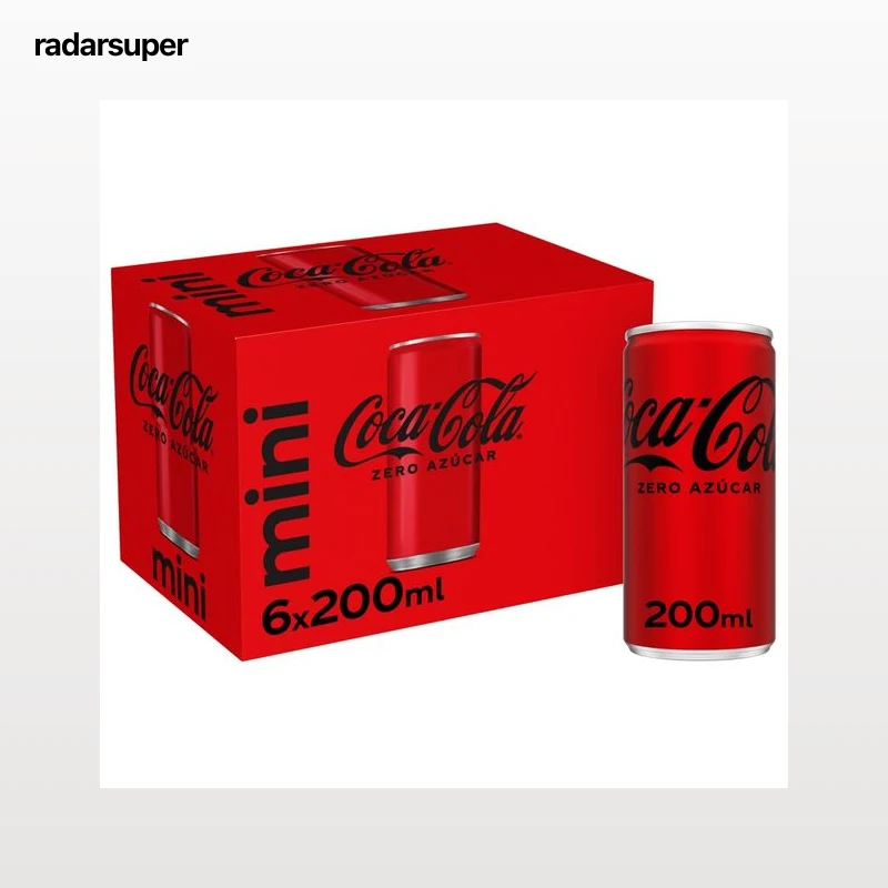 COCA COLA ZERO azúcar MINI Refresco de cola pack 6X200 ml Lata