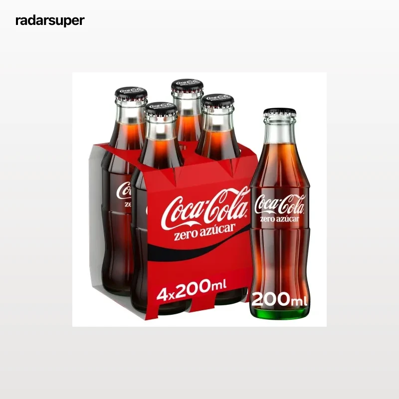 Coca Cola zero azúcar pack 4 botellas 20 cl.