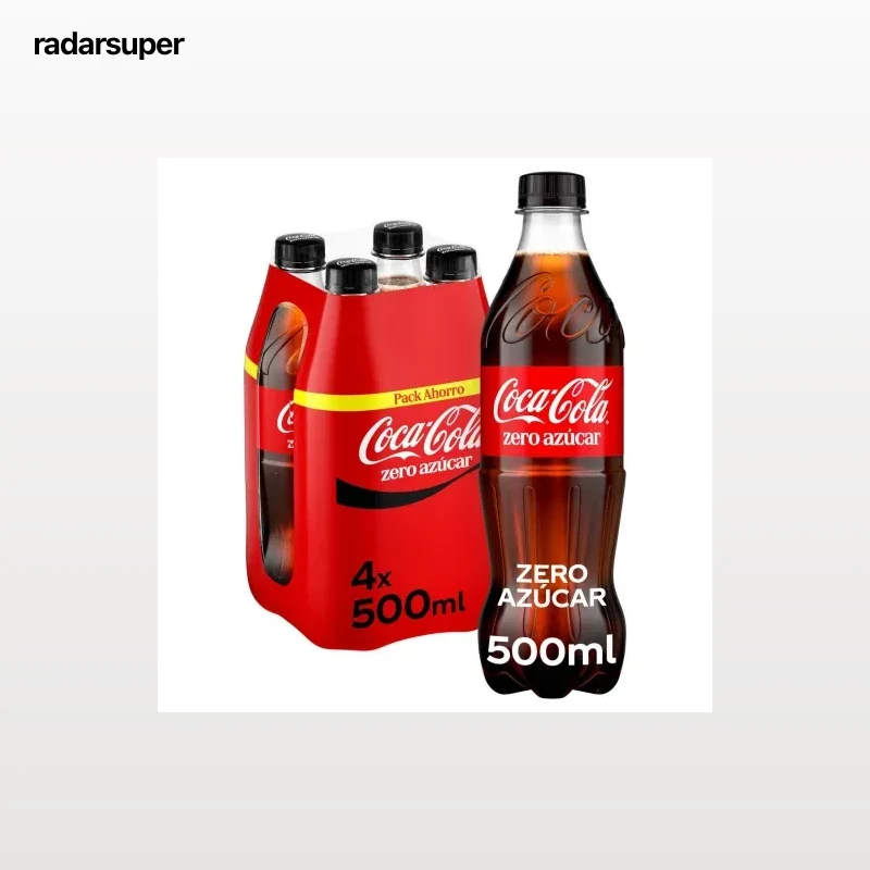 Coca Cola zero azúcar pack 4 botellas 50 cl.