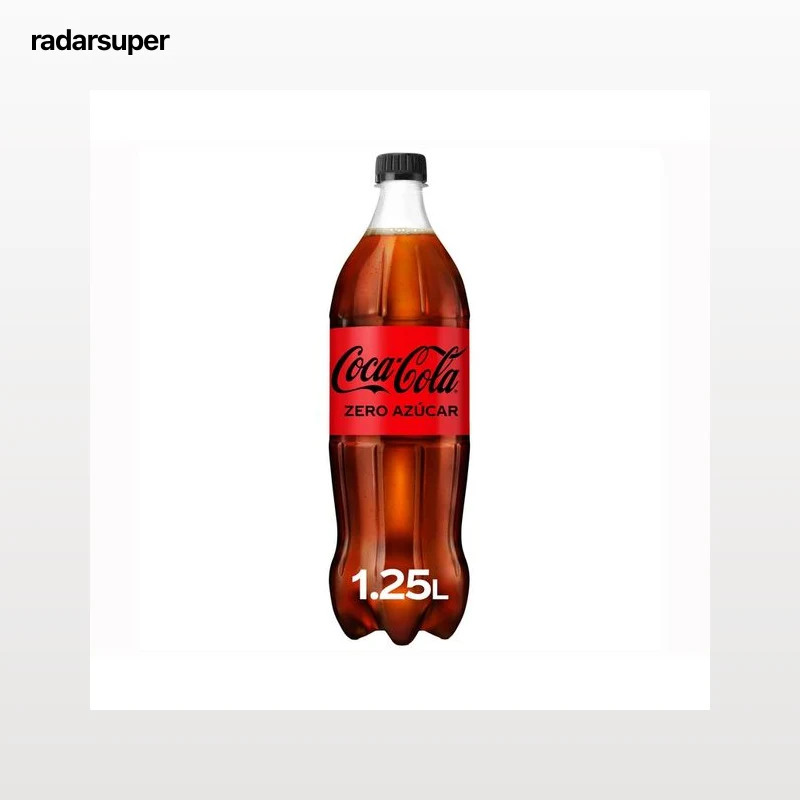 COCA COLA ZERO Azúcar Refresco de cola zero azúcar botella 1,25 l.