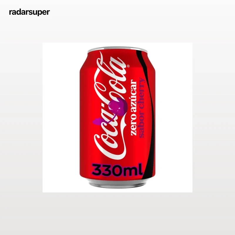 Coca Cola zero azúcar sabor cereza lata 33 cl.