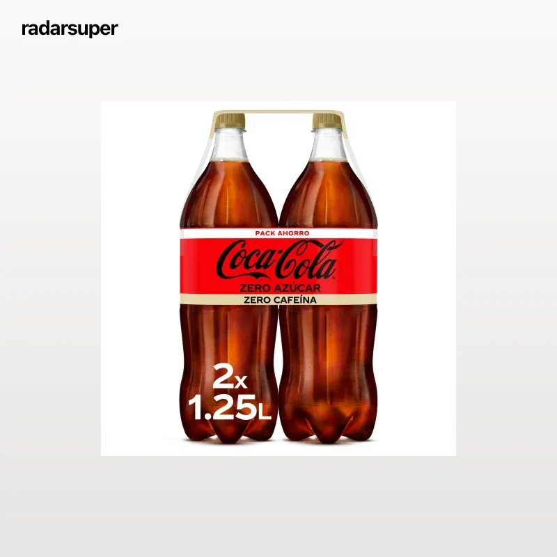 Coca Cola zero azúcar zero cafeína pack 2 botellas 1,25 l.