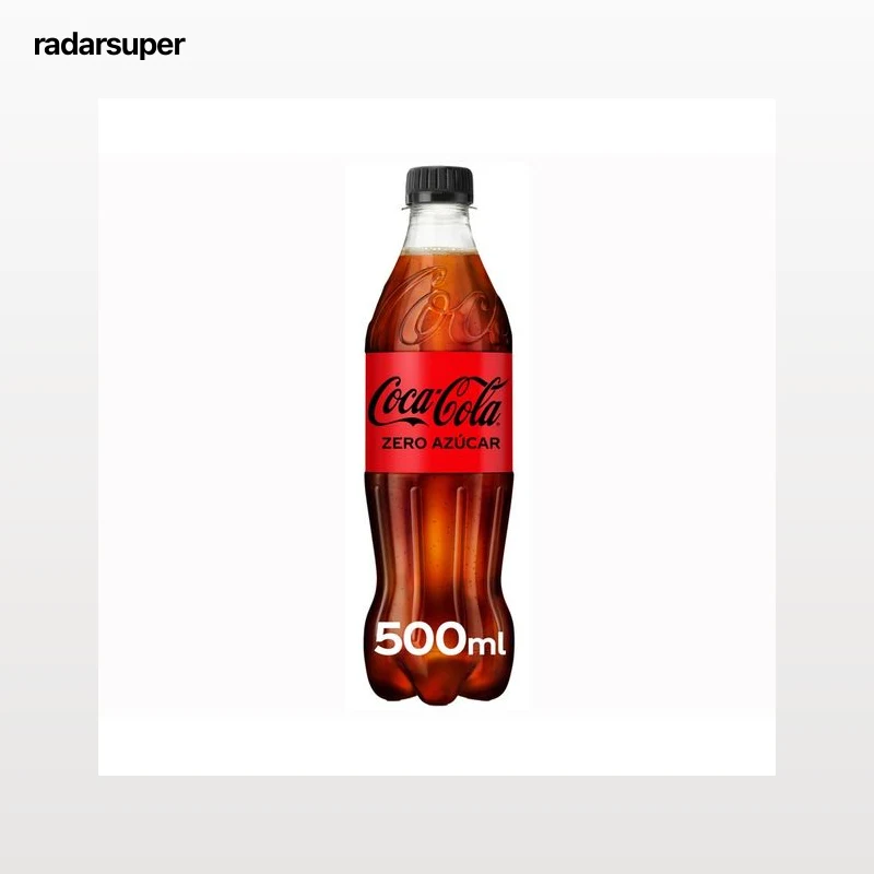 COCA COLA ZERO Refresco de cola Zero azúcar botella de 500 ml.