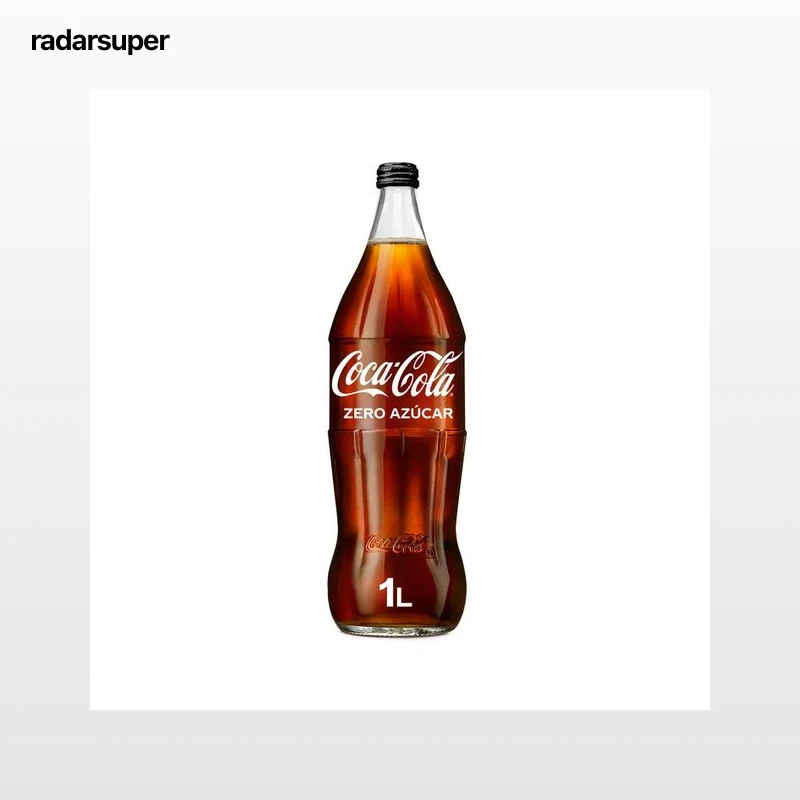 COCA COLA ZERO Refresco de cola Zero azúcar botella de vidrio 1 l.