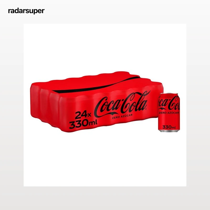 COCA COLA ZERO Refresco de cola Zero azúcar pack 24 unds de 330ml Lata