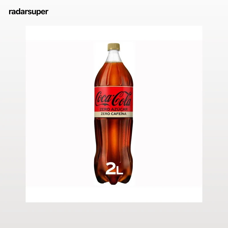 COCA COLA ZERO Refresco de cola Zero azúcar y zero cafeína botella de 2 l.