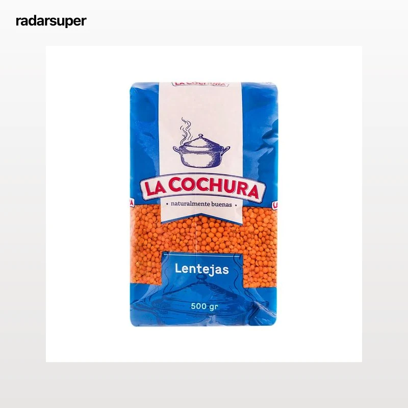LA COCHURA Lentejas roja paquete de 500 g.