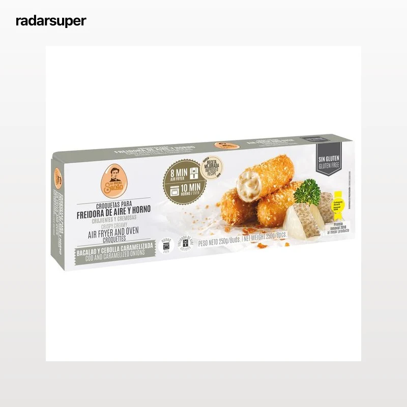 LA COCINA DE SENÉN Croquetas congeladas de bacalao y cebolla caramelizada 8 uds. 200 g.
