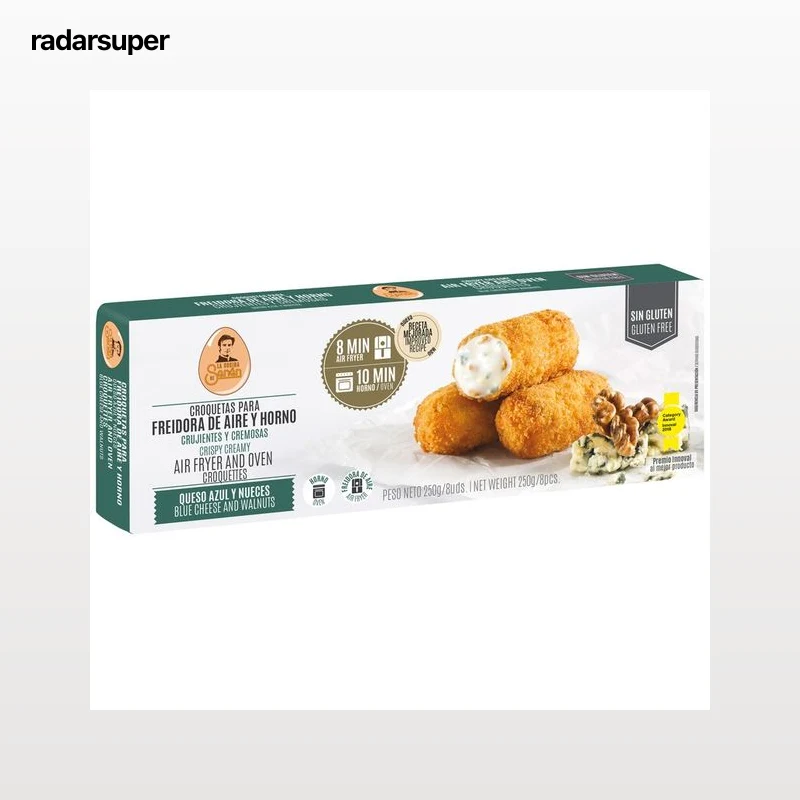 LA COCINA DE SENÉN Croquetas congeladas para horno y air fryer de queso azul y nueces 200 g.