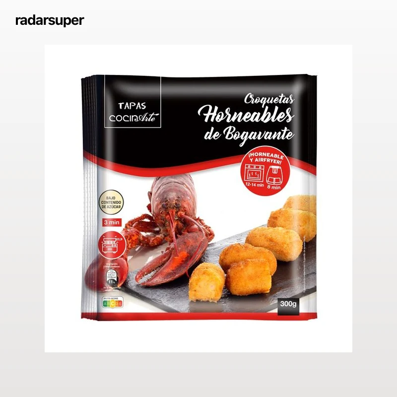 COCINARTE Croquetas congeladas y horneables de bogavante 300 g.