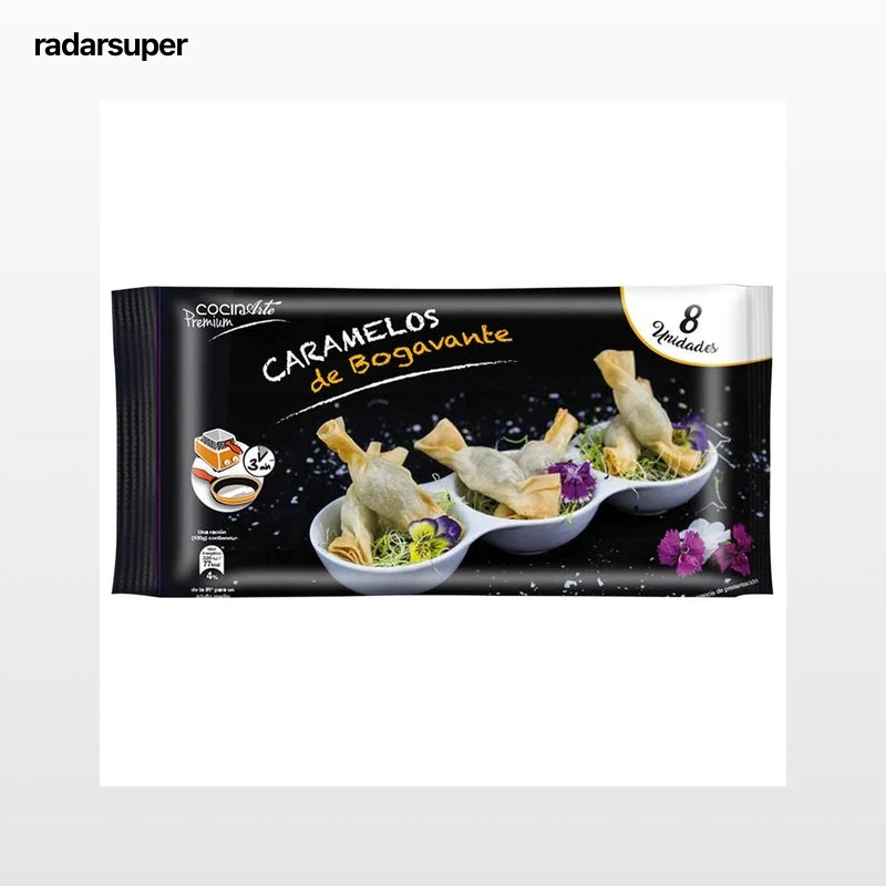 COCINARTE Suculento relleno de bogavante envuelto en crujiente pasta filo en forma de caramelo Premium 8 uds.