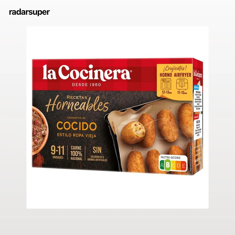 LA COCINERA Croquetas horneables de cocido (estilo ropa vieja)  Recetas horneables 340 g.