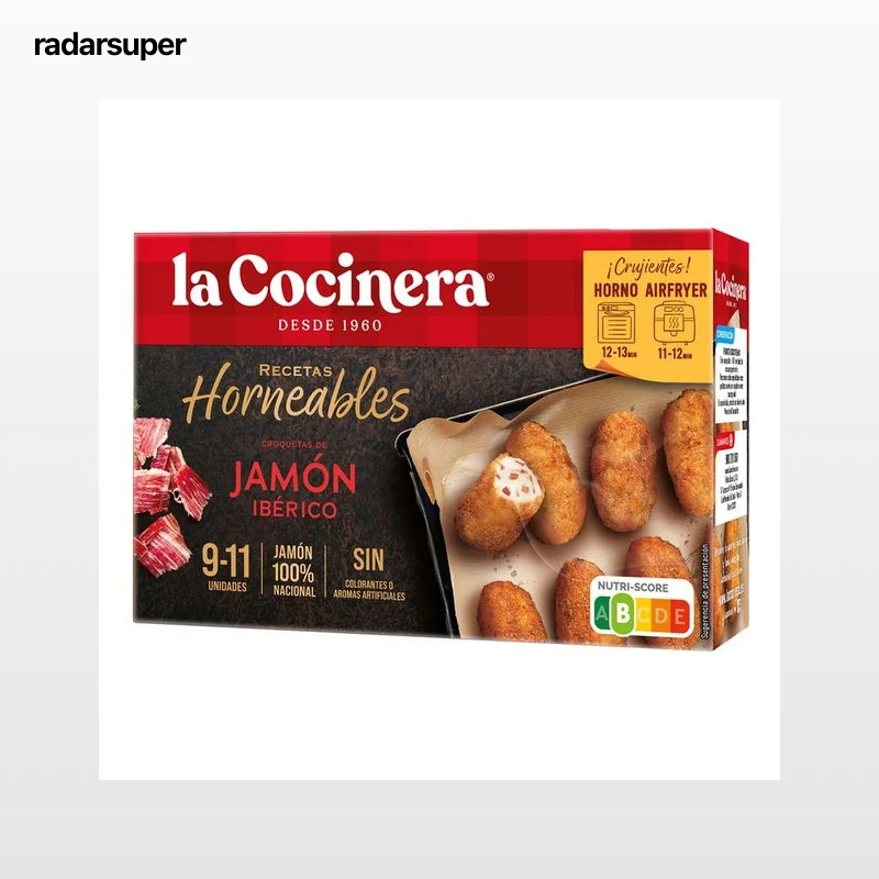 LA COCINERA Croquetas horneables de jamón ibérico Recetas horneables 340 g.