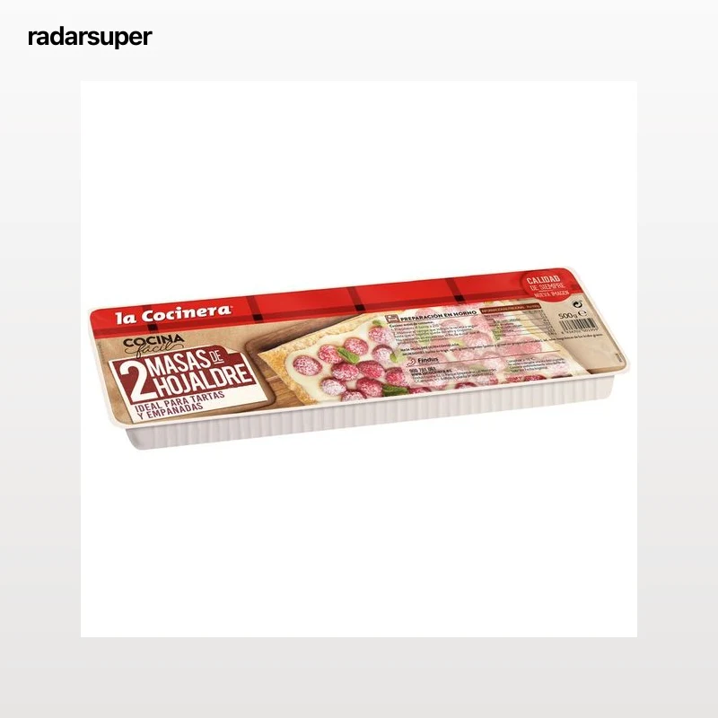 LA COCINERA Masas de hojaldre, ideal para la elaboración de tartas y empanadas 2 x 250 g.