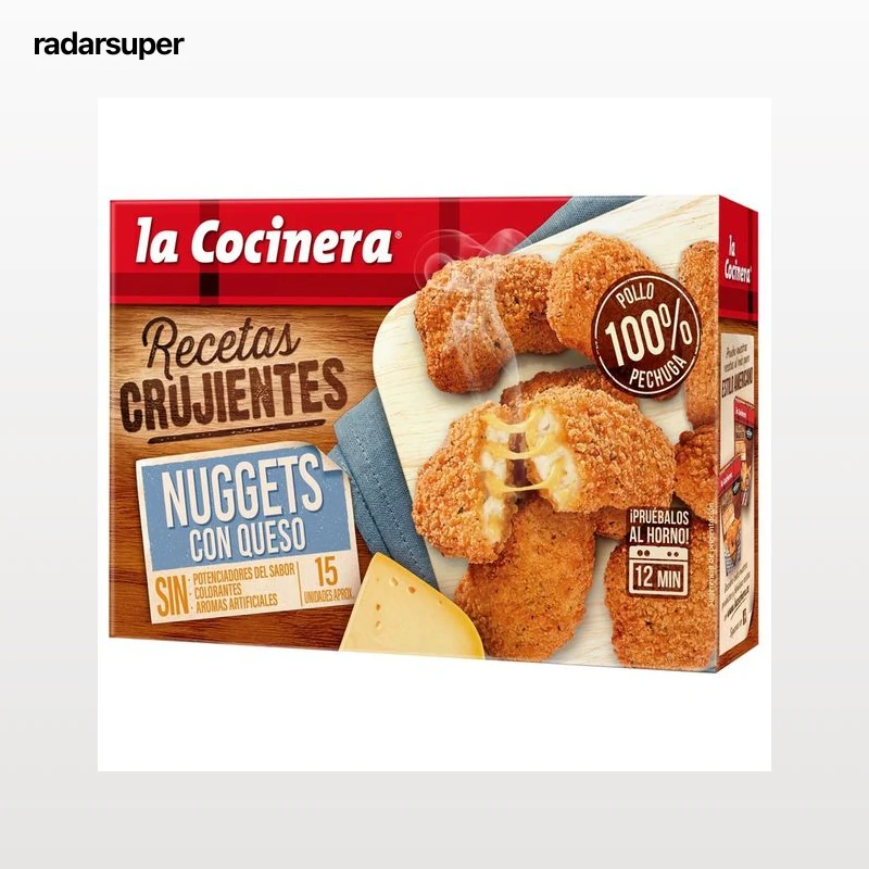LA COCINERA Nuggets de pollo (pollo rebozado) con queso 350 g.