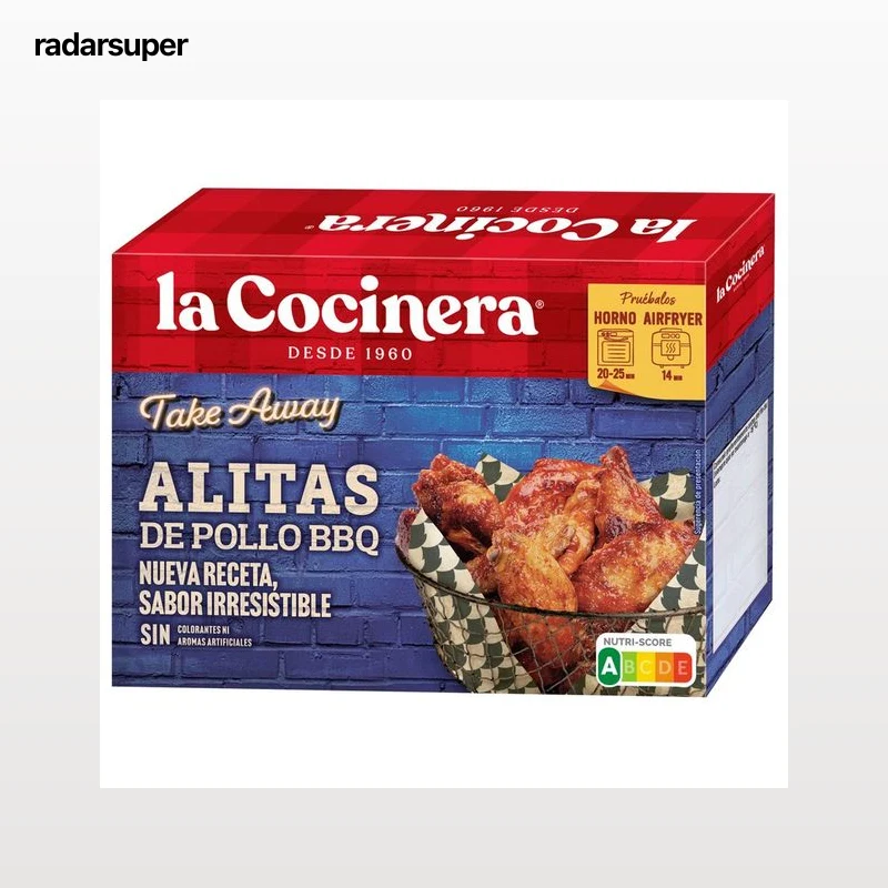 LA COCINERA Take away Alitas de pollo marinadas y glaseadas sabor barbacoa 300 g.