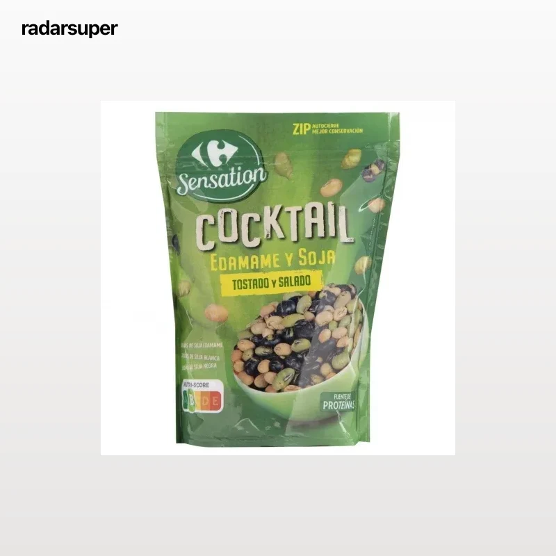 Cocktail de edamame y soja Sensation Carrefour doy pack 100 g.