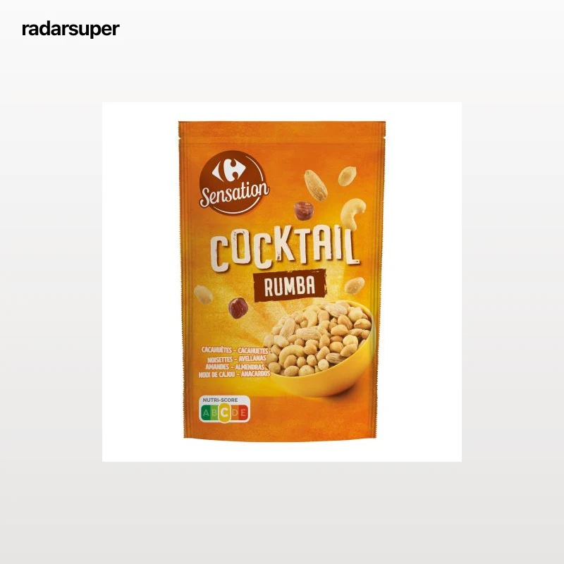 Cocktail de frutos secos salados y fritros Rumba Sensation Carrefour 180 g.