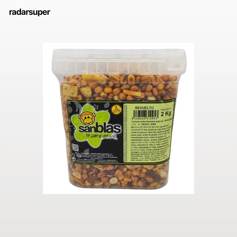 Cocktail de frutos secos San Blas sin gluten 2 kg.