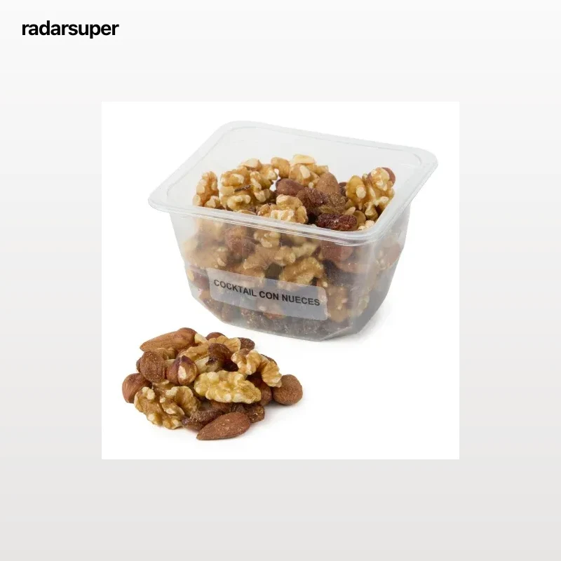 Cóctel frutos secos con nuez, pasa, almendra y avellana El Mercado tarrina de 225 g
