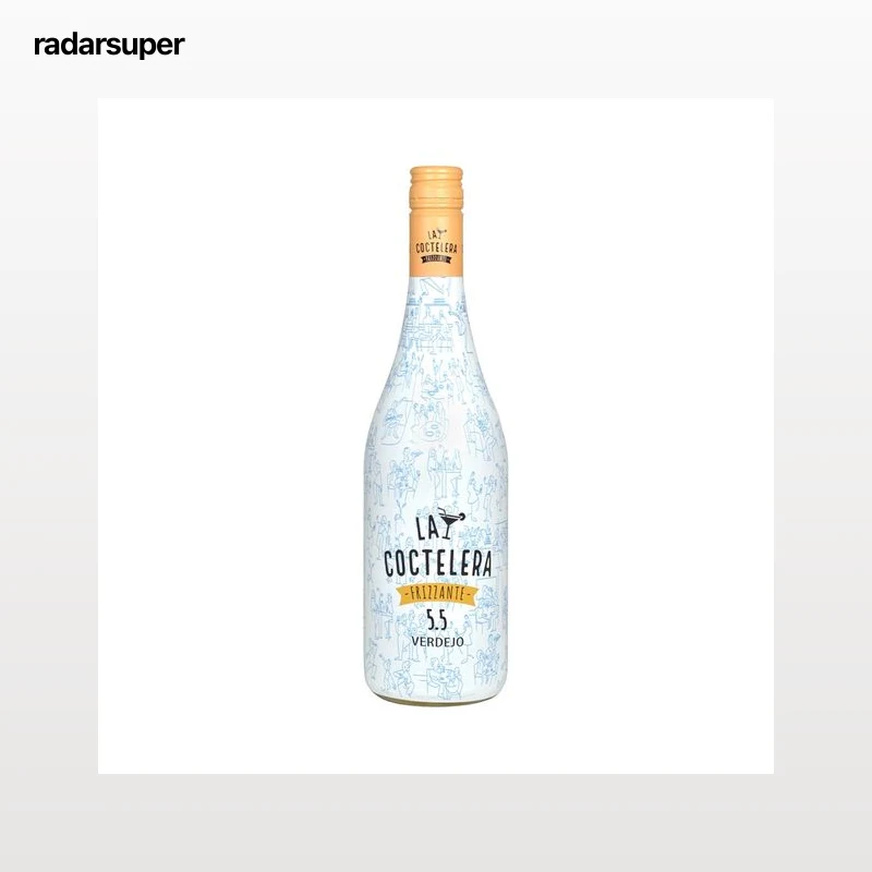 LA COCTELERA Vino blanco frizzante verdejo botella 75 cl.