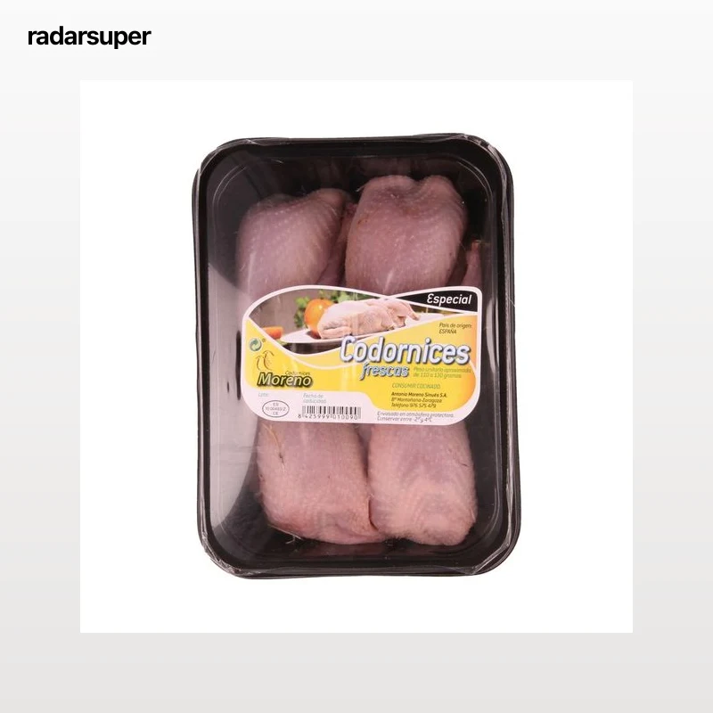 CODORNICES MORENO Bandeja de codornices frescas 4 uds.