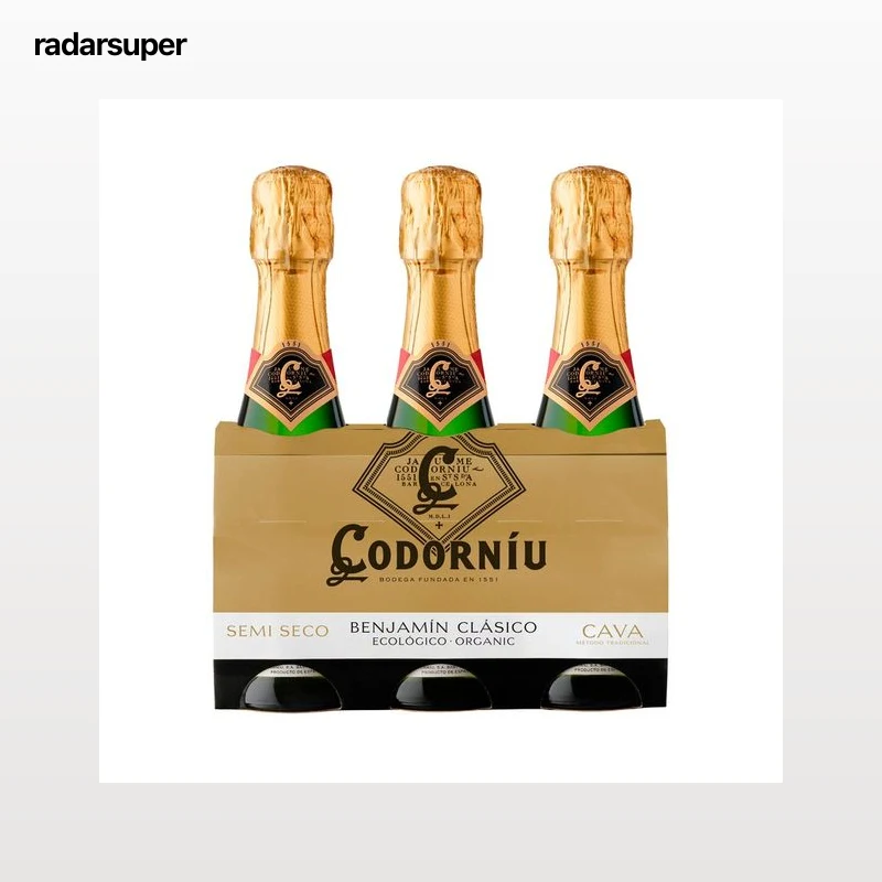 CODORNIU Cava semi seco ecológico benjamín 3 x 20 cl.