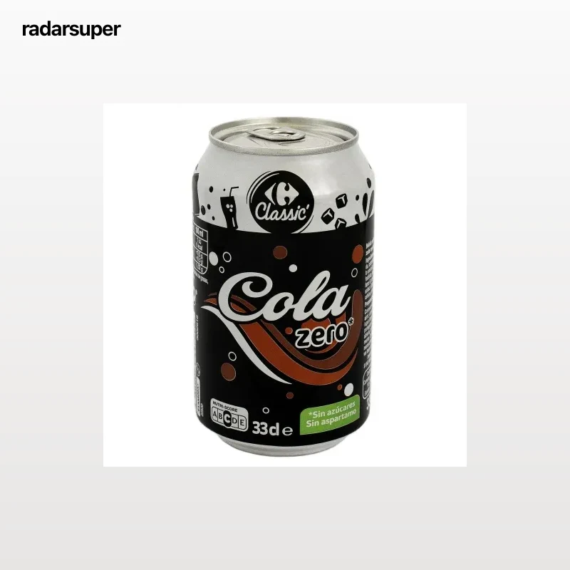 Cola Carrefour Classic' zero lata 33 cl.