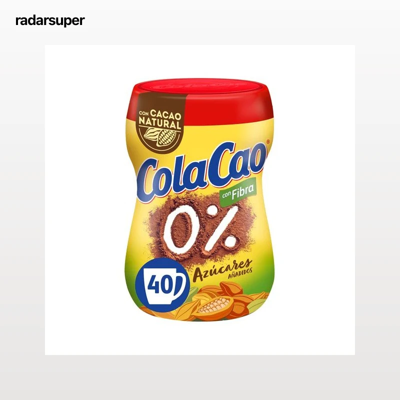 COLACAO 0% Cacao en polvo con fibra, 0% sin azúcares añadidos 300 g.