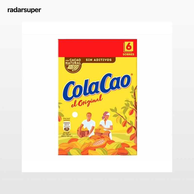 COLACAO Cacao en polvo soluble 6 sobres 96 g.