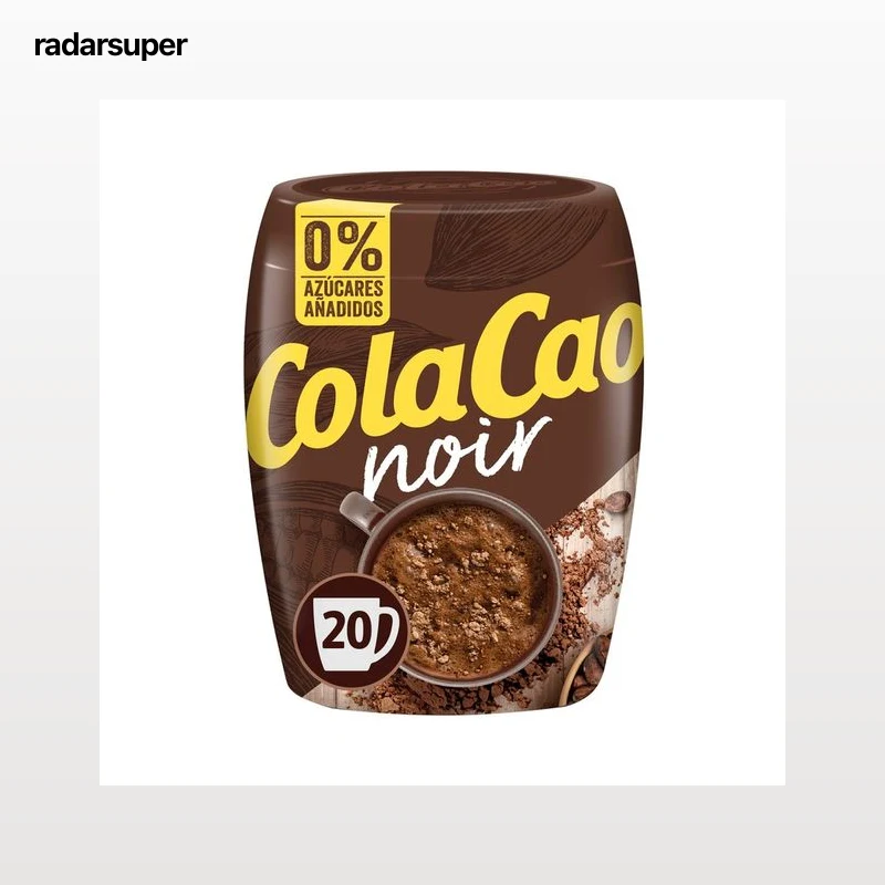 COLACAO NOIR  Cacao negro 50% en polvo, soluble y sin azúcares añadidos 300 g.