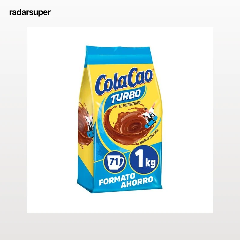 COLACAO TURBO Cacao en polvo instantáneo, formato ahorro 1 kg.