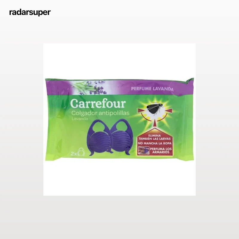 Colgador antipolillas lavanda Carrefour 2 ud.