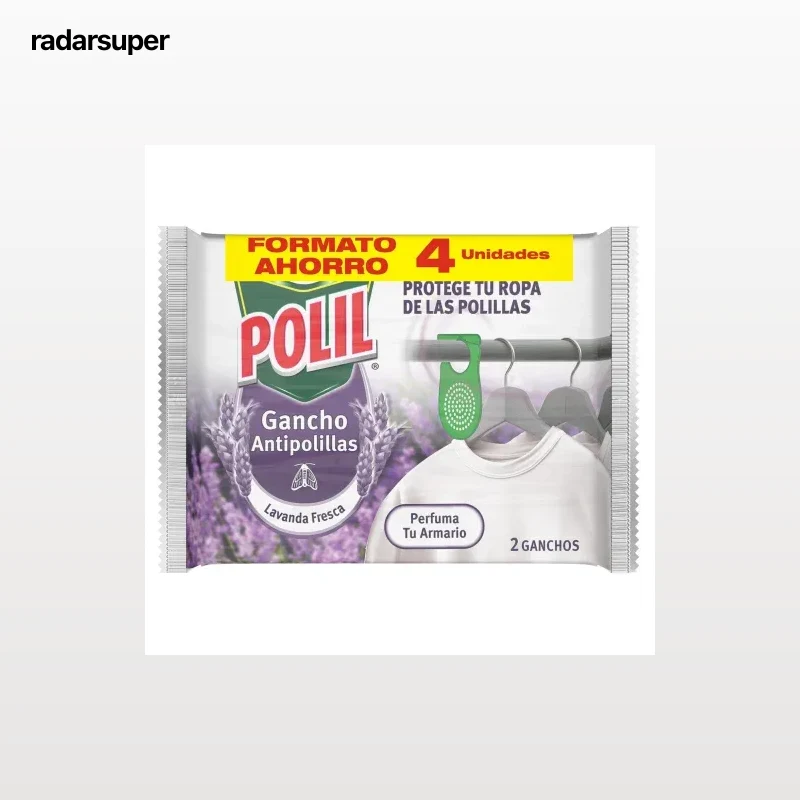 Colgador antipolillas lavanda fresca Polil 4 ud.
