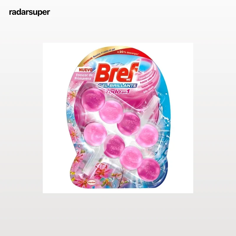 Colgador WC gel brillante Todo en 1 frescor de primavera Bref 2 ud.