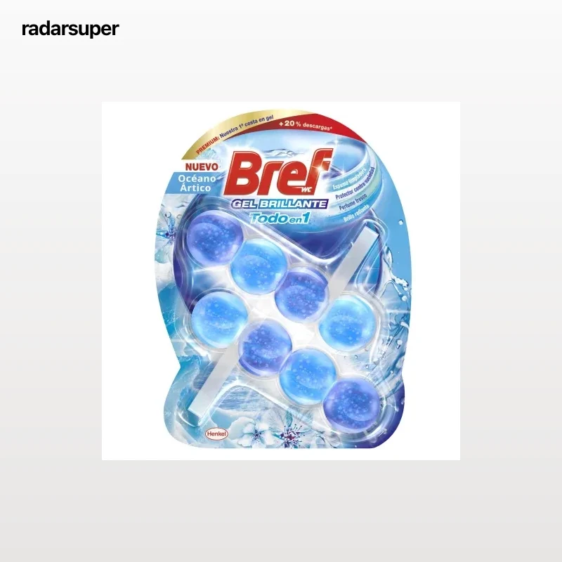 Colgador WC gel brillante Todo en 1 Océano Ártico Bref 2 ud.